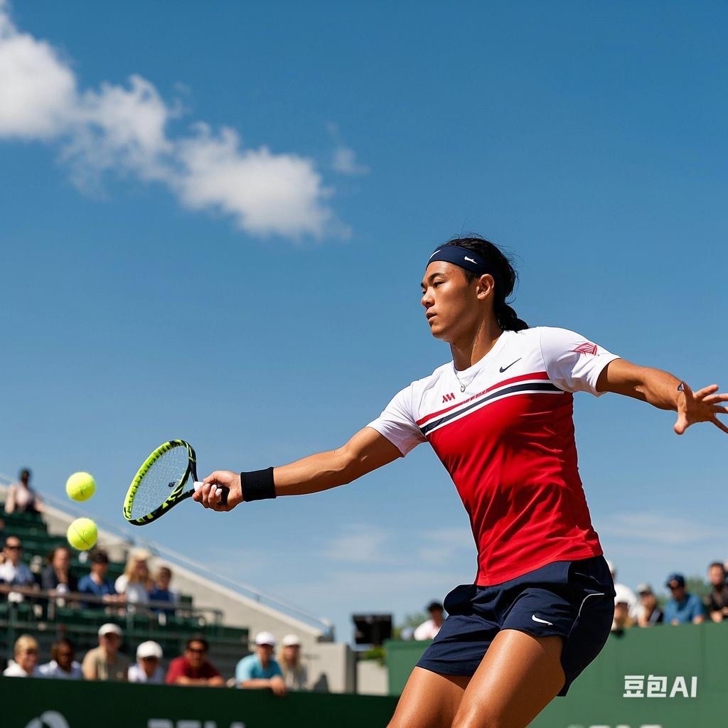 网球球员突破自我，表现堪称完美的简单介绍